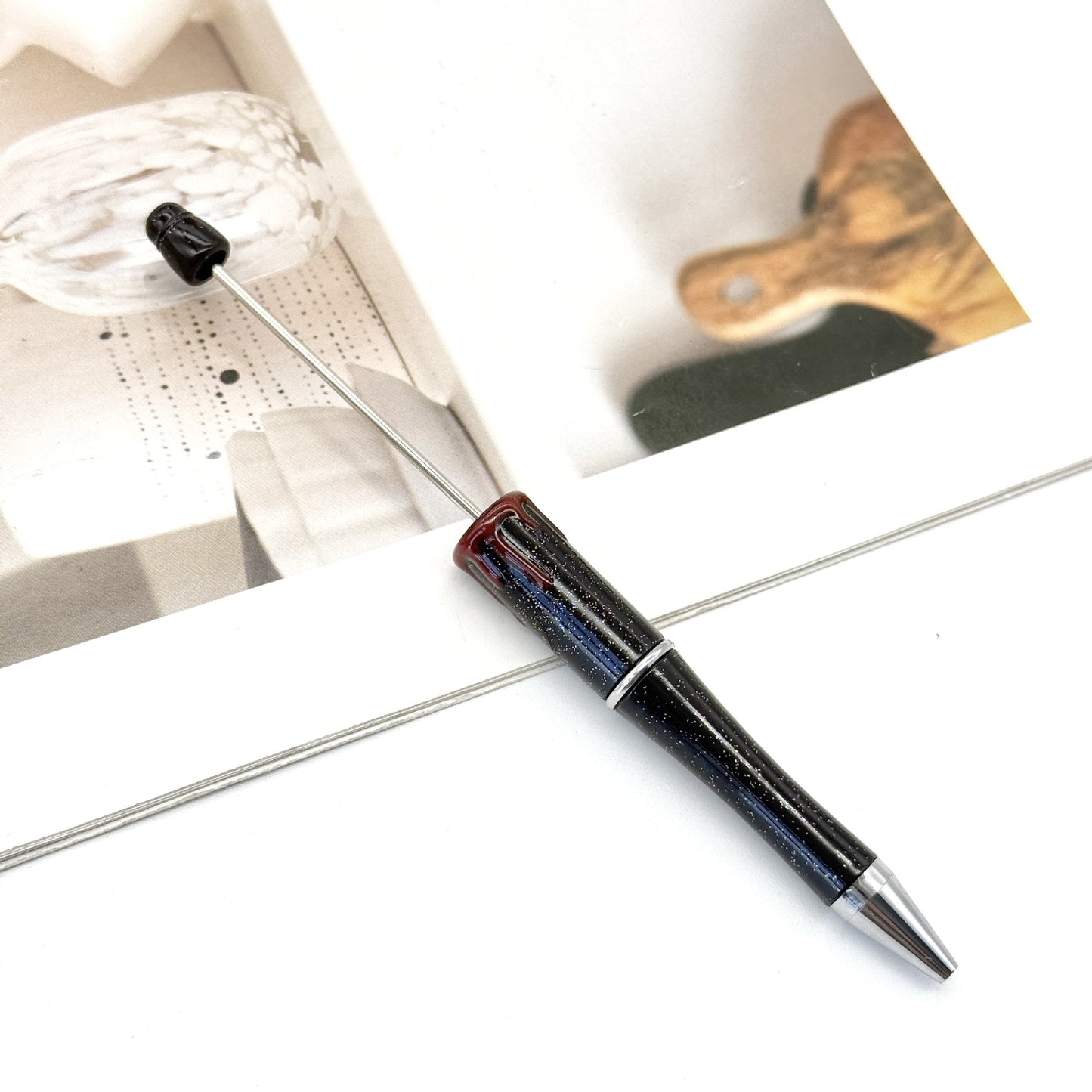 Blood Print Beaded Pen Fun Hand-painted Rotating Cute Pen