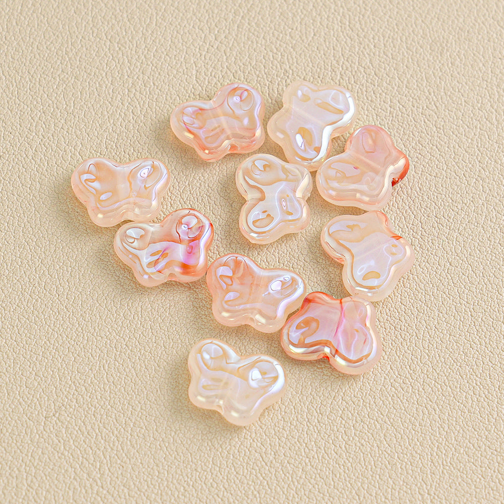 30 pieces of cloud transparent butterfly beads
