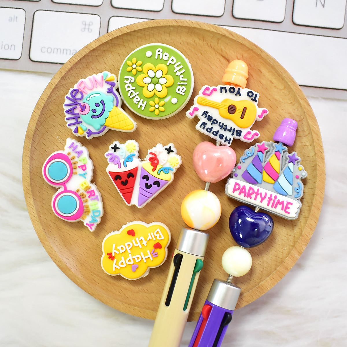 Birthday Party Decoration Silicone Focus Beads