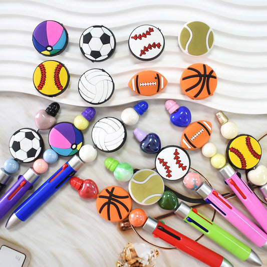 Ball Sports Series Silicone Focal Beads