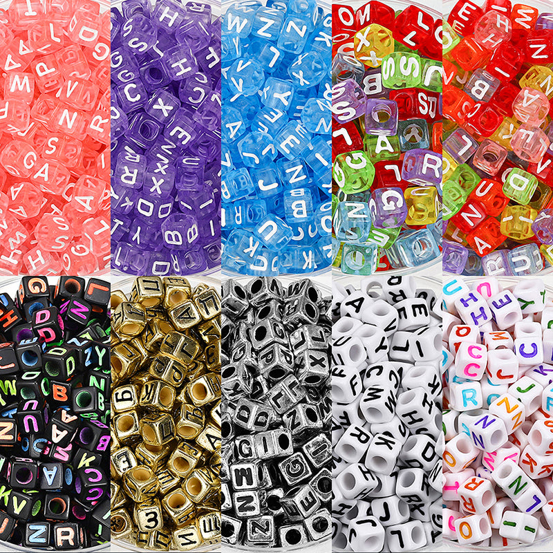 50 kinds Acrylic scattered beads English letters