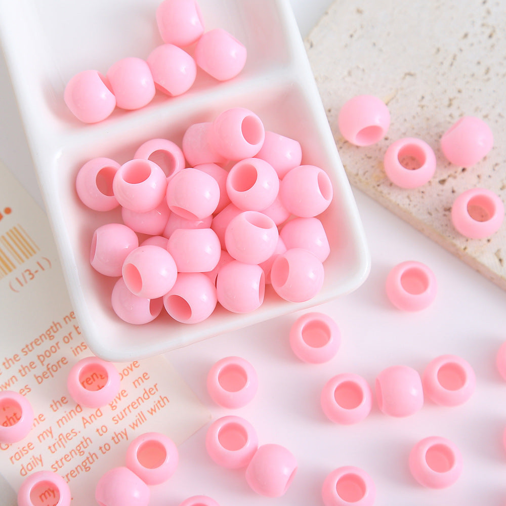 Dopamine Color Series Solid Color Acrylic Large Hole beads