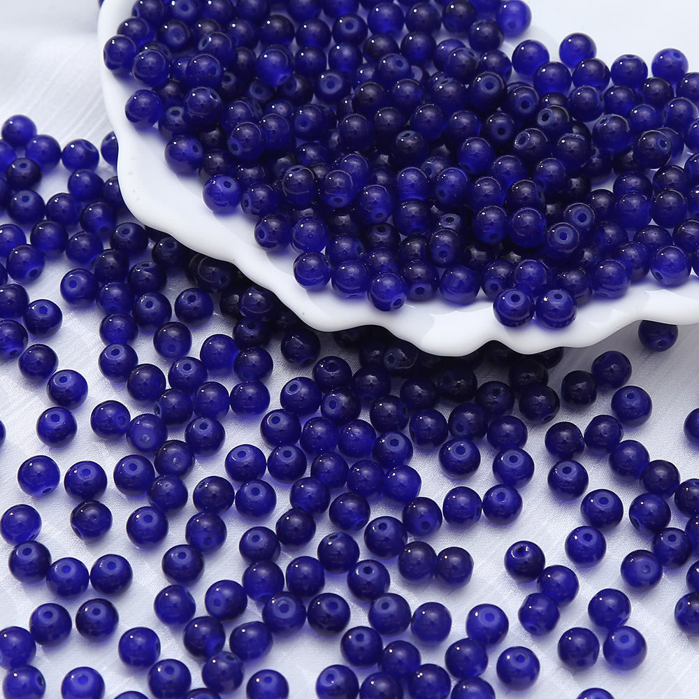 6-10mm Imitation Jade Glass Beads Glass Beads Loose Beads
