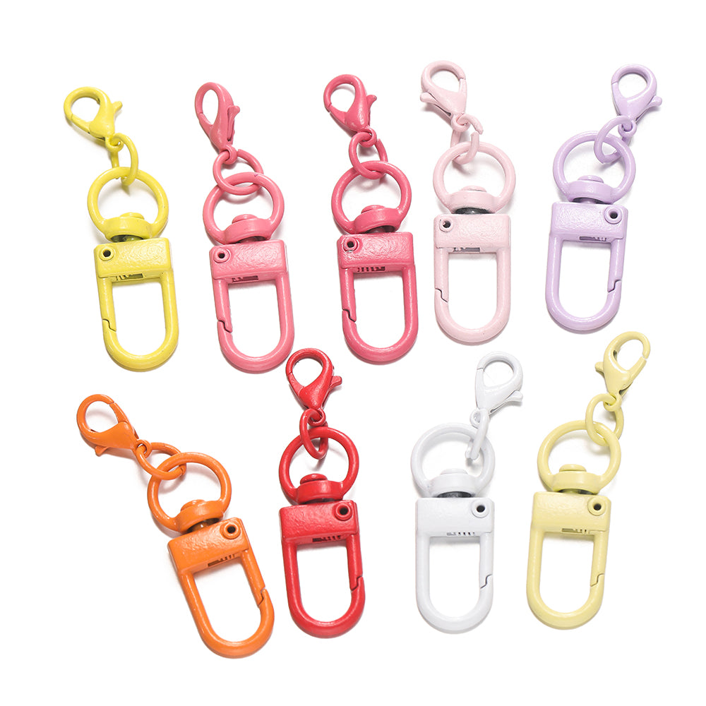 Color paint zinc alloy lobster buckle key ring iy bag key ring doll pendant metal accessories