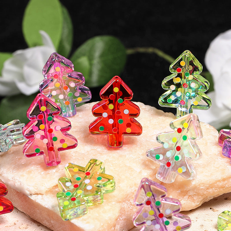 アクリル水玉模様のクリスマスツリー アクリルビーズ