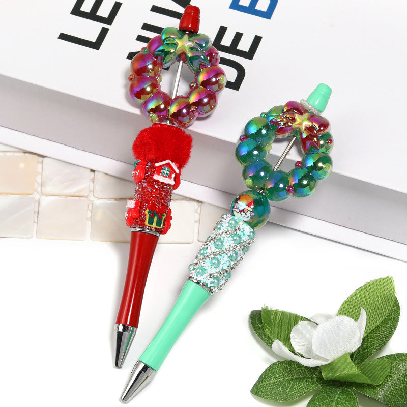 39mm Acrylic Christmas Star Bow Wreath Bead String Beads