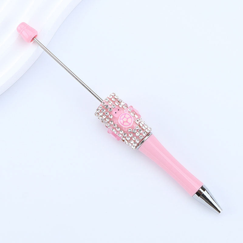 Inlaid Diamond Turtle Beaded Pen