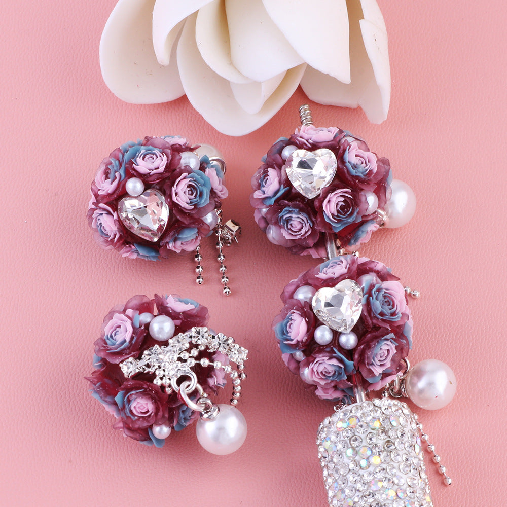 Rose Pearl Tassel Flower Ball