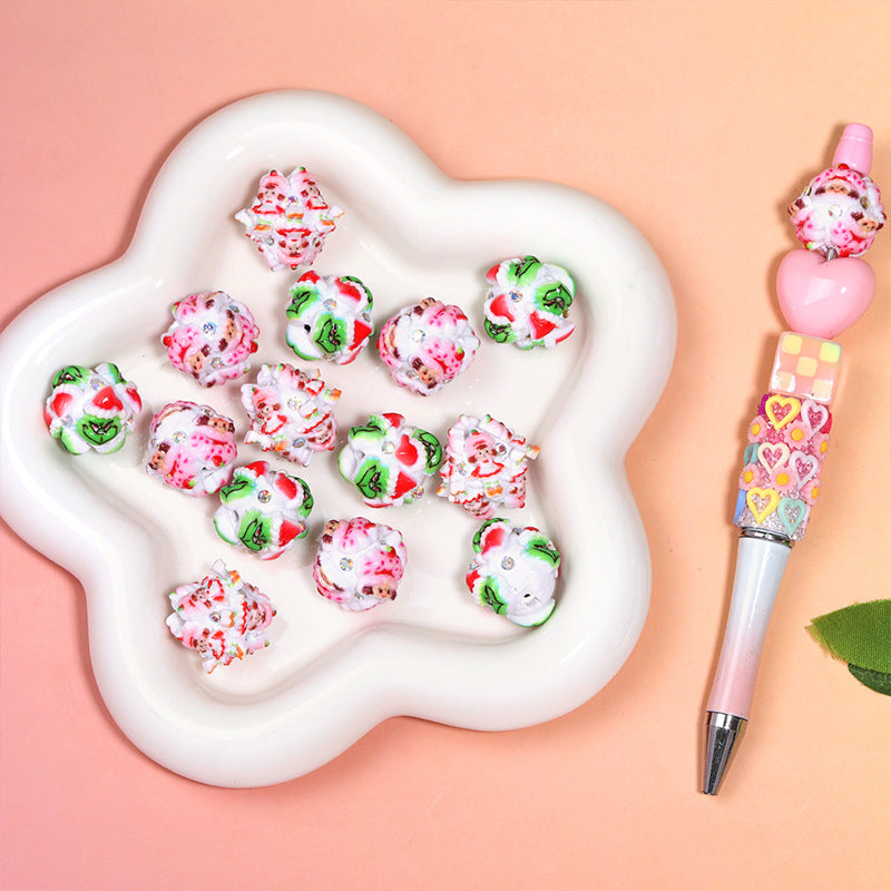 22mm strawberry short cake character beads