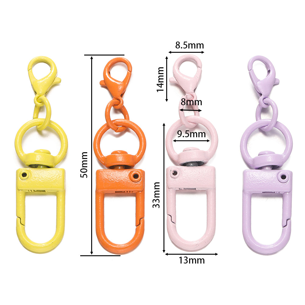 Color paint zinc alloy lobster buckle key ring iy bag key ring doll pendant metal accessories