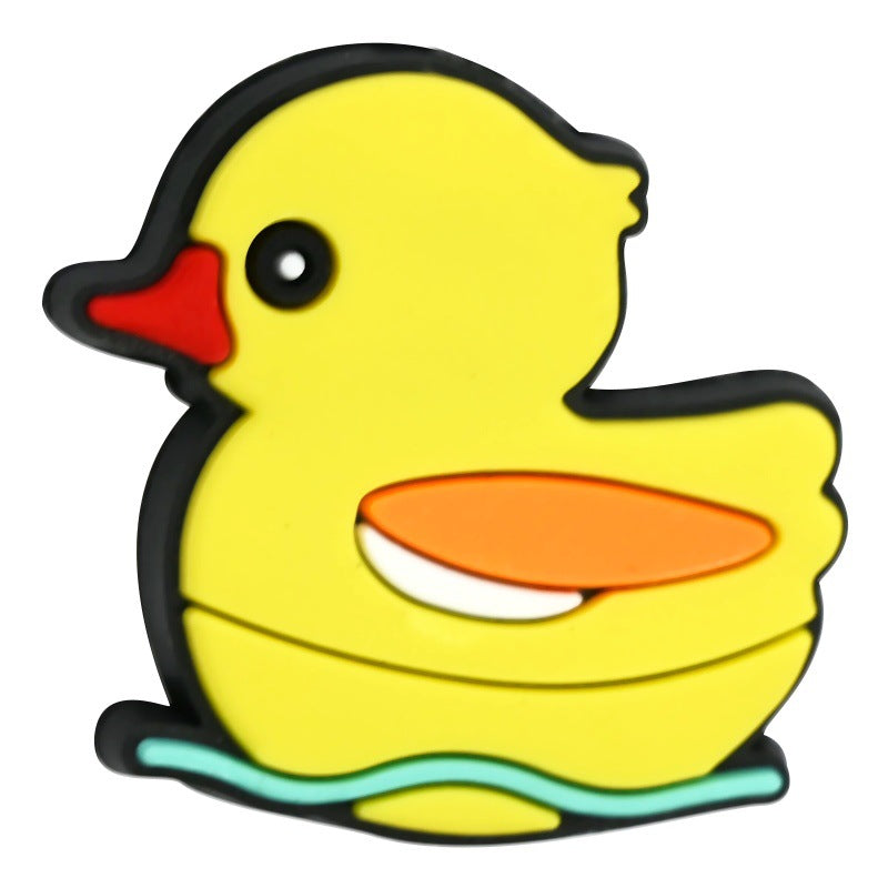 Cute Cartoon Duck Silicone Focus Beads