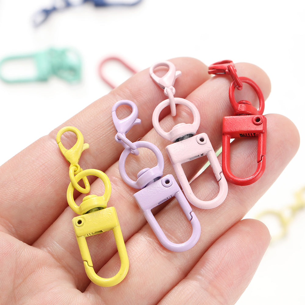 Color paint zinc alloy lobster buckle key ring iy bag key ring doll pendant metal accessories