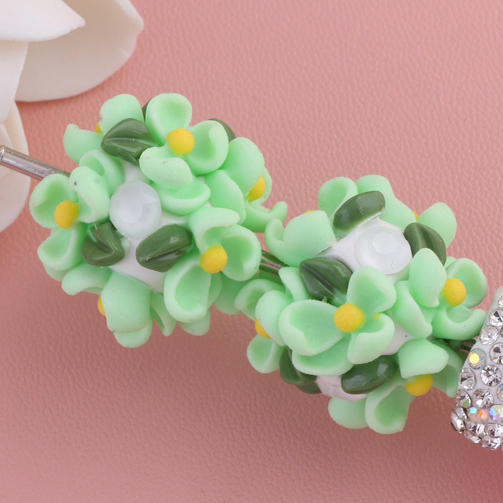 Large Gardenia Flower Ball Drill Ball Clay Beads
