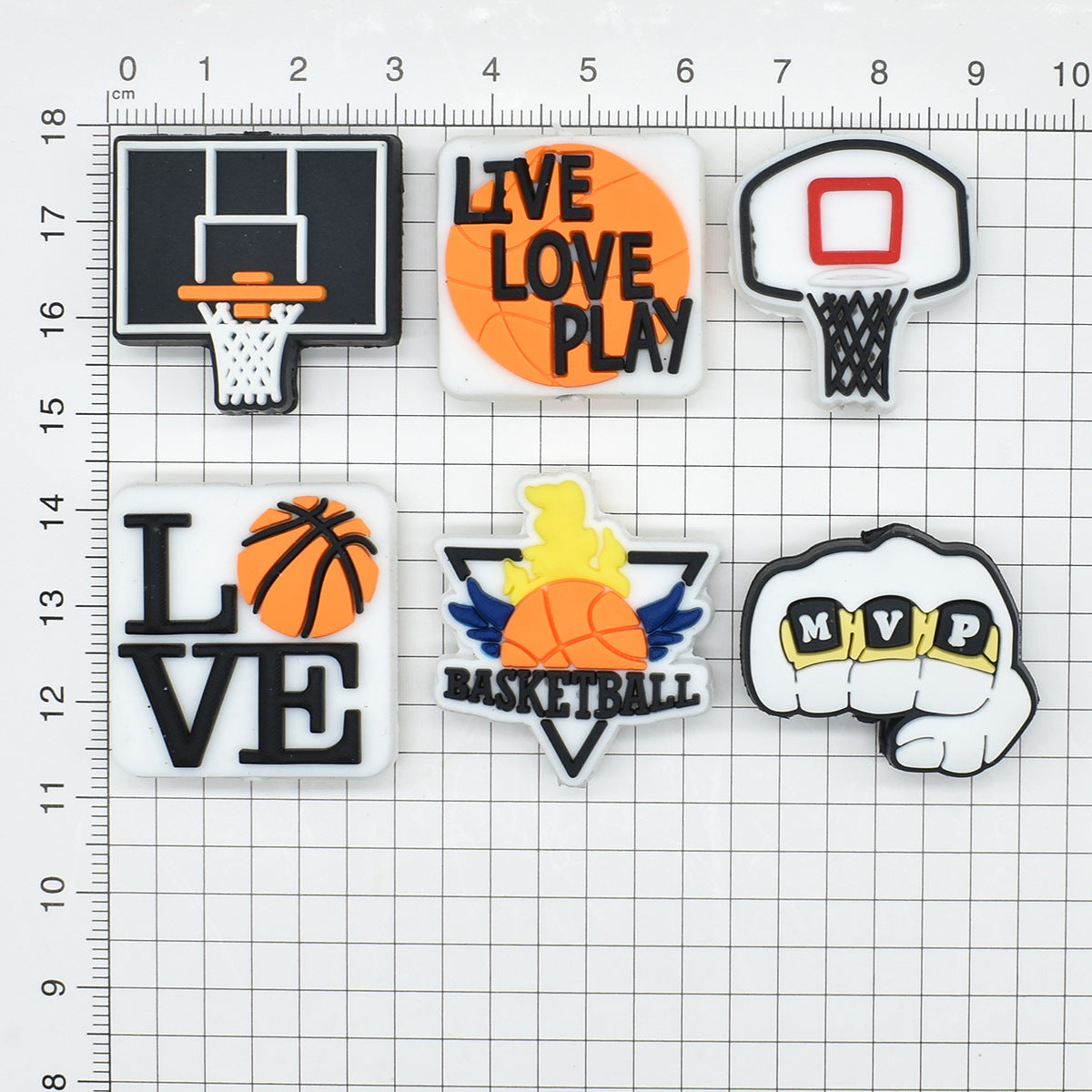 Basketball Series Silicone Focus Beads
