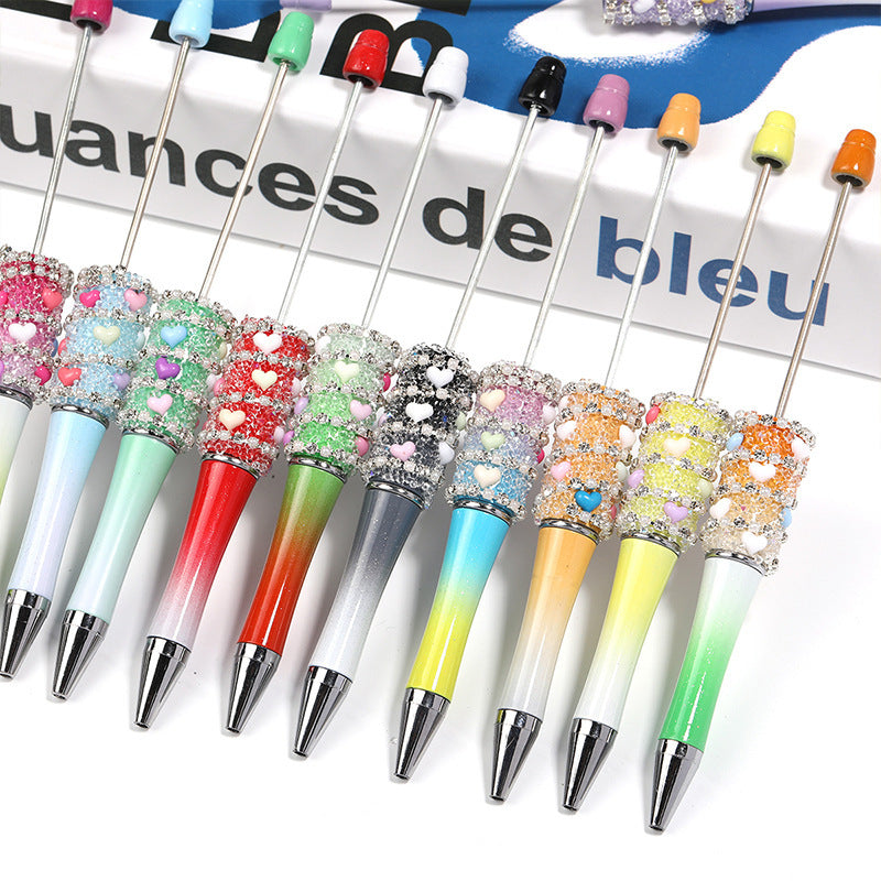 Heart-shaped beadable pen