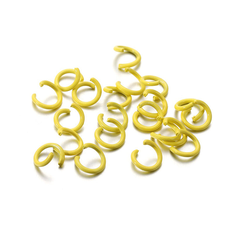 100 pcs 1.2*8mm keychain DIY accessories material macaron color paint open ring connecting ring