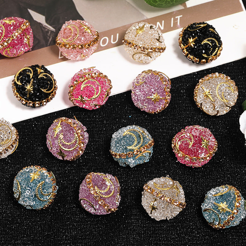 Star and moon full diamond beads