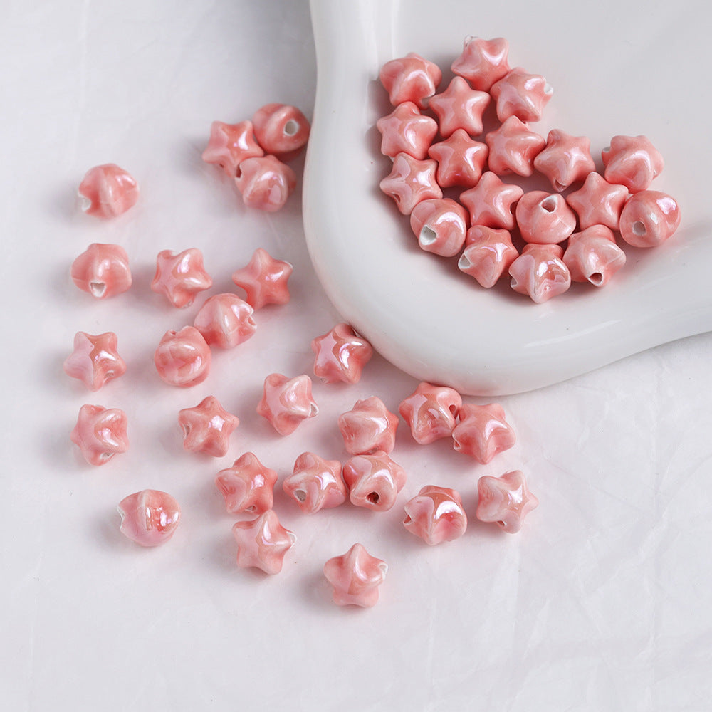 Starfruit Watermelon Beads Ceramic Beads