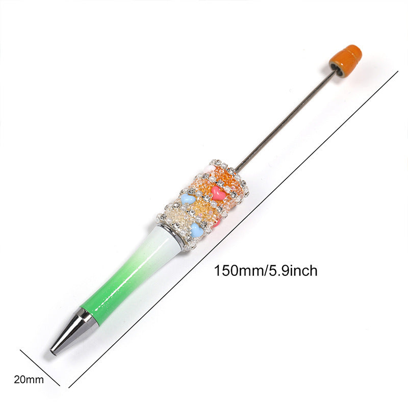 Heart-shaped beadable pen