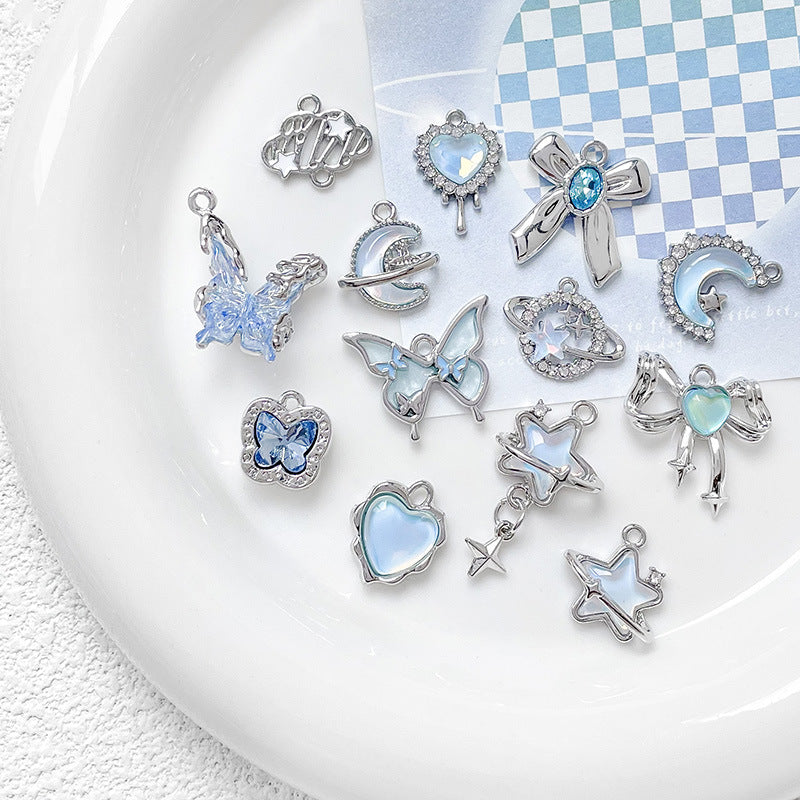 1 pc Alloy Heart Butterfly Cloud Moon Pendant