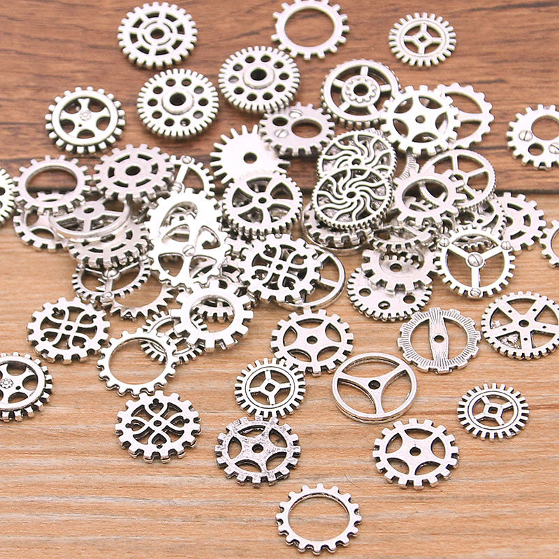 8-15mm Mini Steampunk 10 Colors Mechanical Gear Alloy DIY Jewelry Accessories
