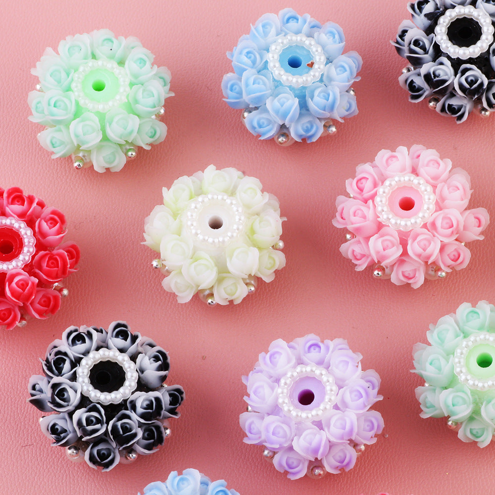 3D Simulation Rose Flower Multi-layer Flower Beads