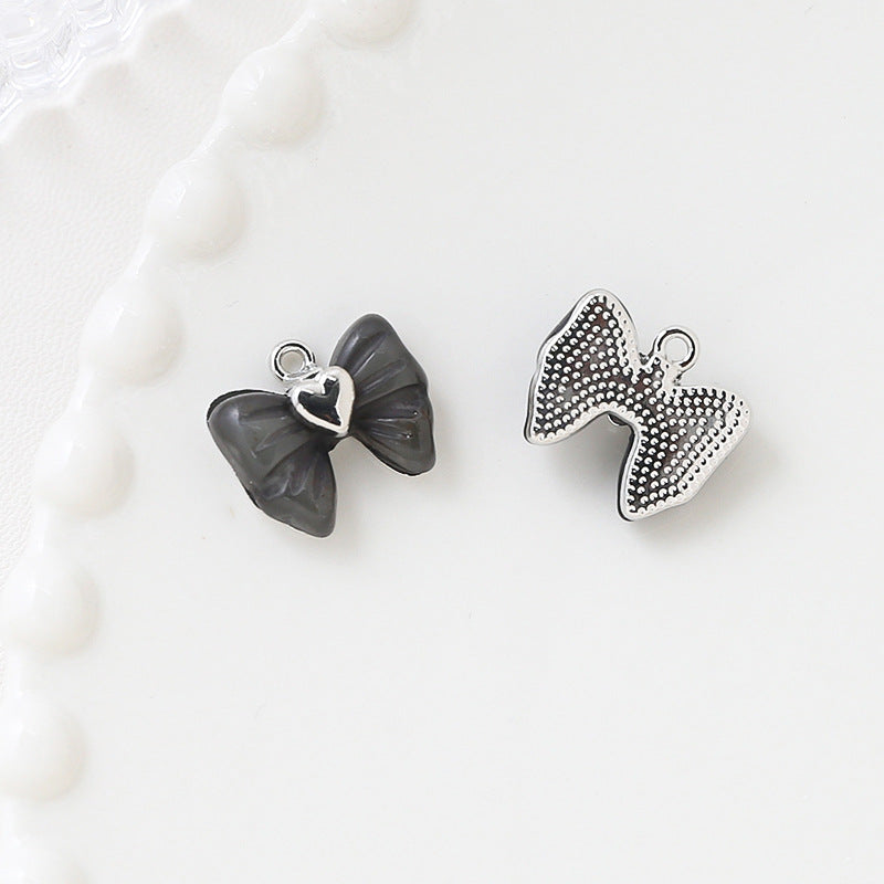 1 pc Sweet Cool Style Bowknot Gold Zircon Pendant