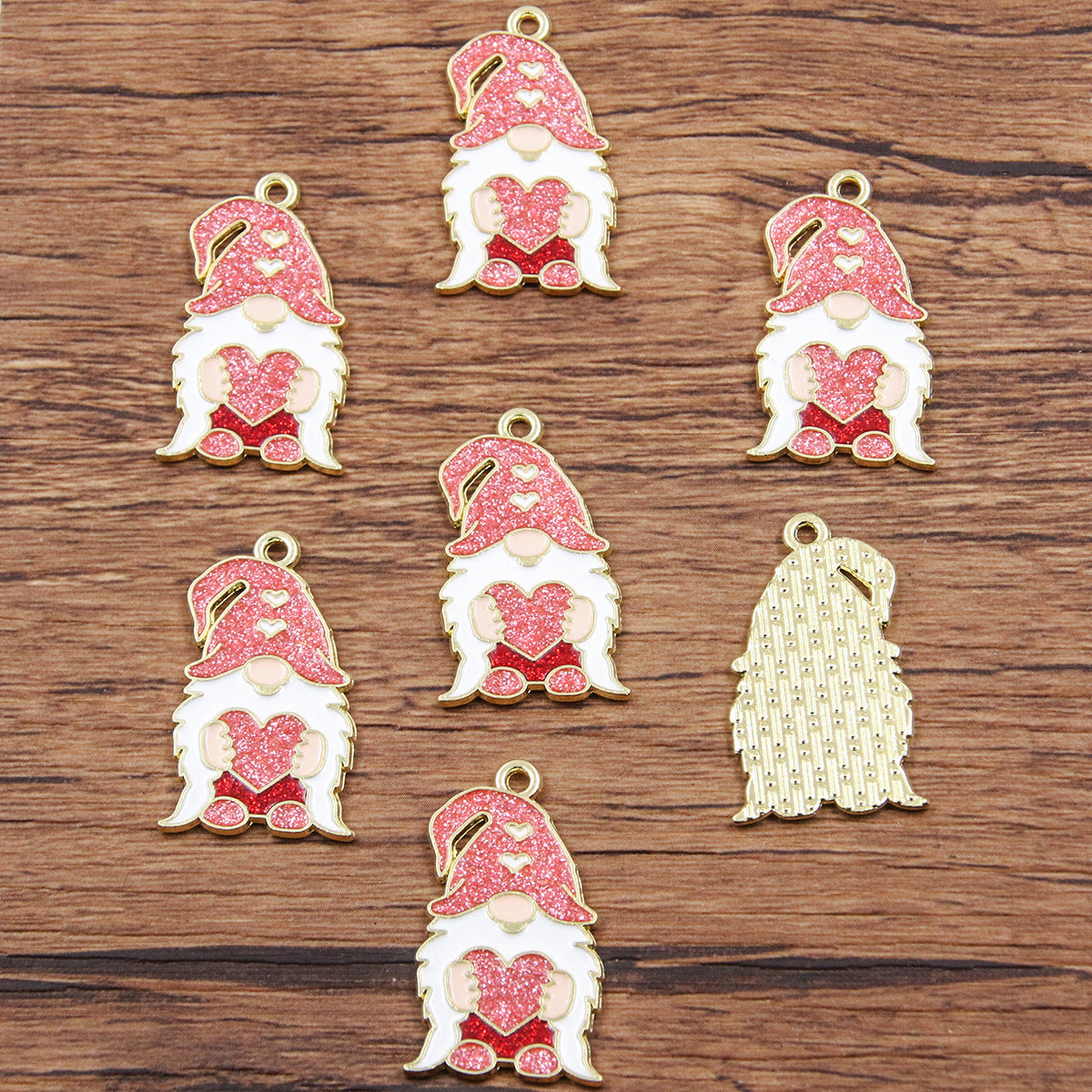 16 Multi-Color Valentine's Day Oil Drop Heart Rose Flower Letter Lip Envelope Charms