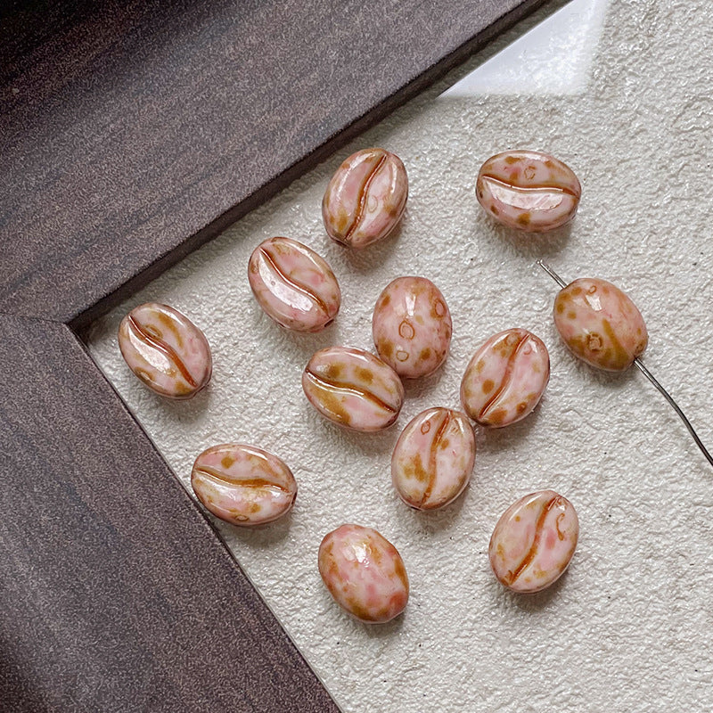 Coffee Bean Czech Glass Beads