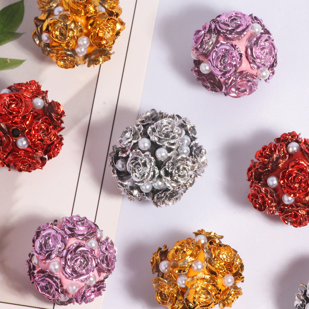Halloween Metallic Rose Flower Ball
