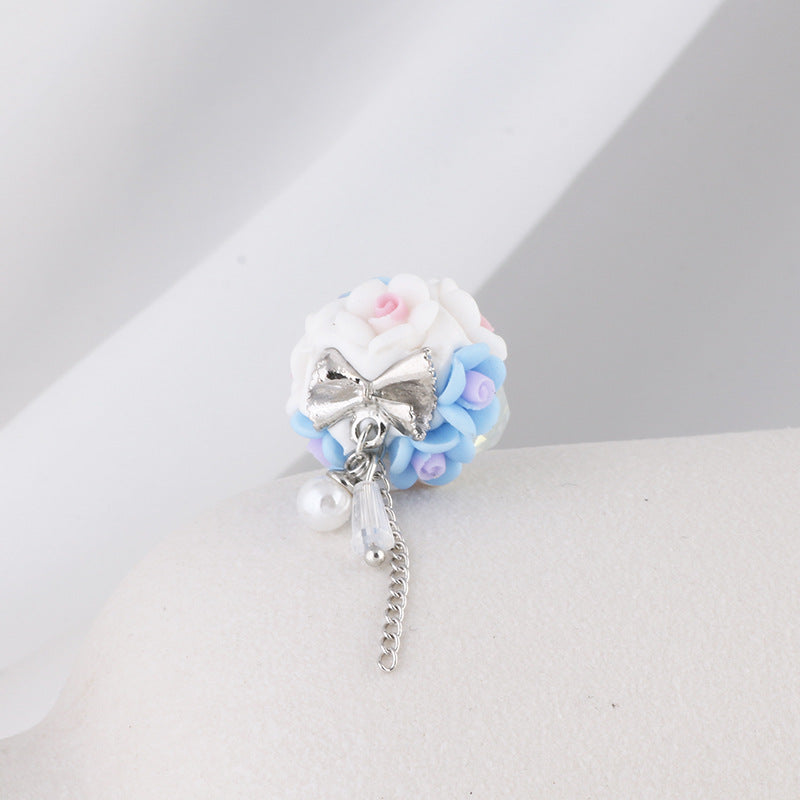 Flower Beads Luminous Gemstone Tassel Flower Soft Clay Beads