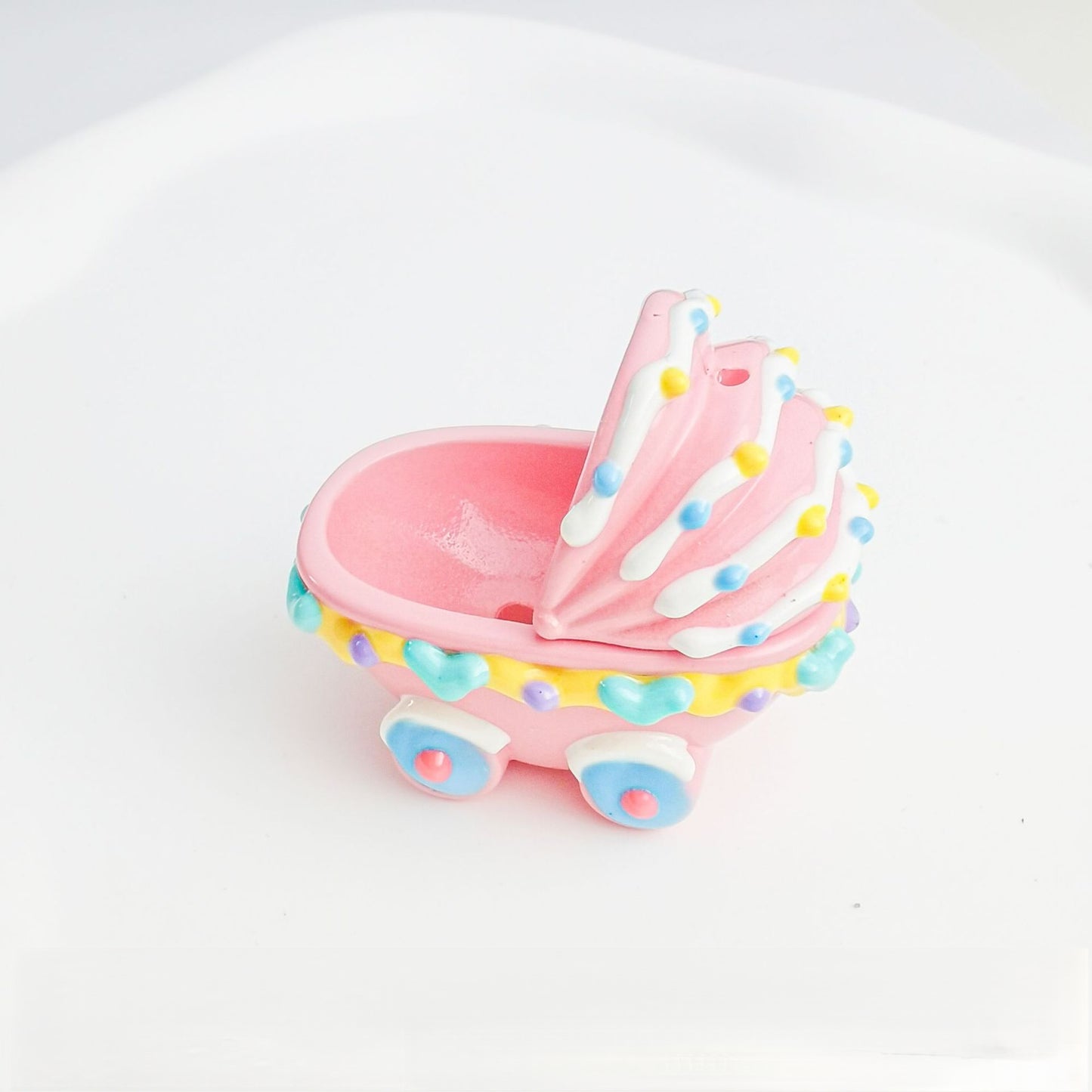 5 pcs Colorful Cute Trendy Hot-Selling Pen-Through Hand-Painted Baby Carriage Beaded Adorable Pen