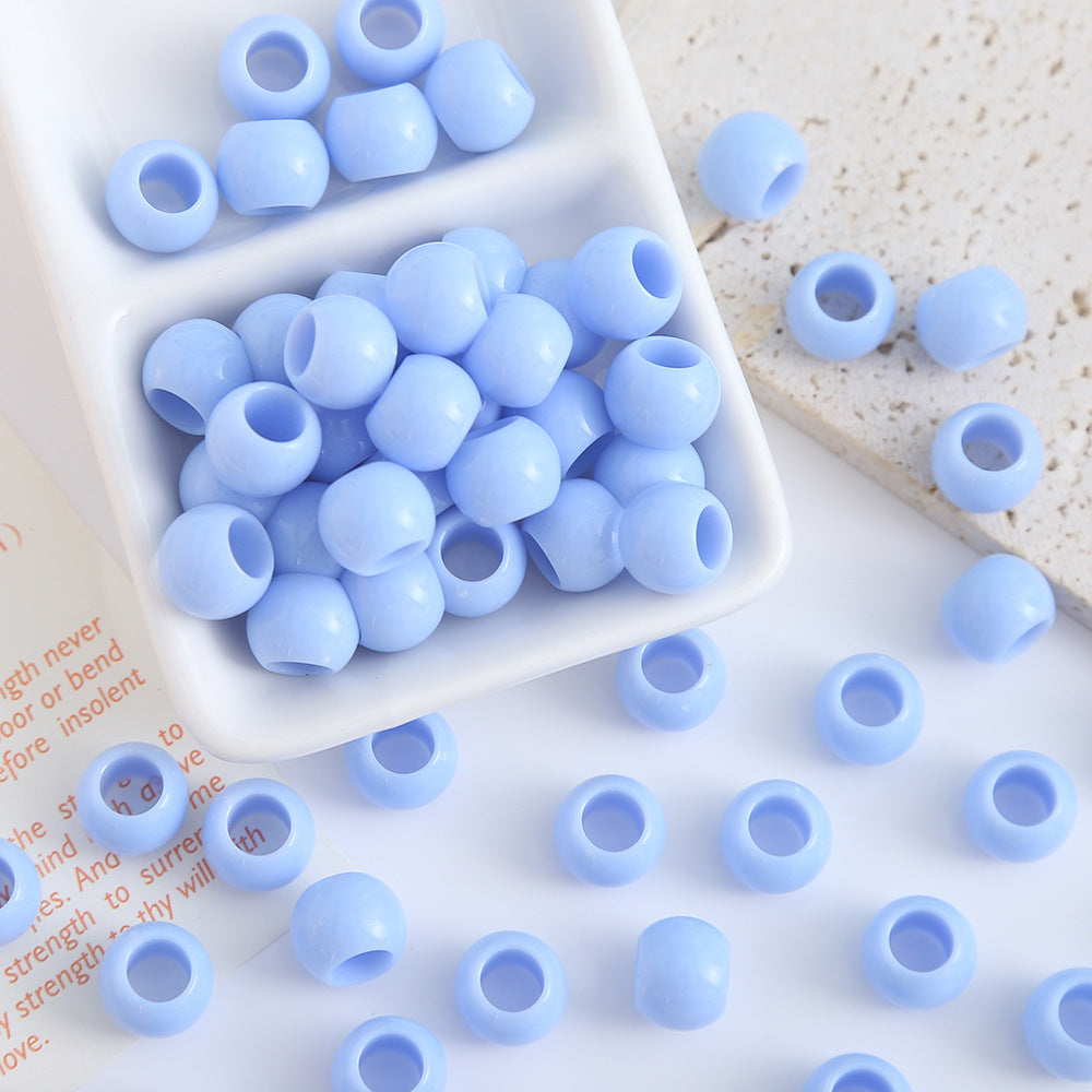 Dopamine Color Series Solid Color Acrylic Large Hole beads
