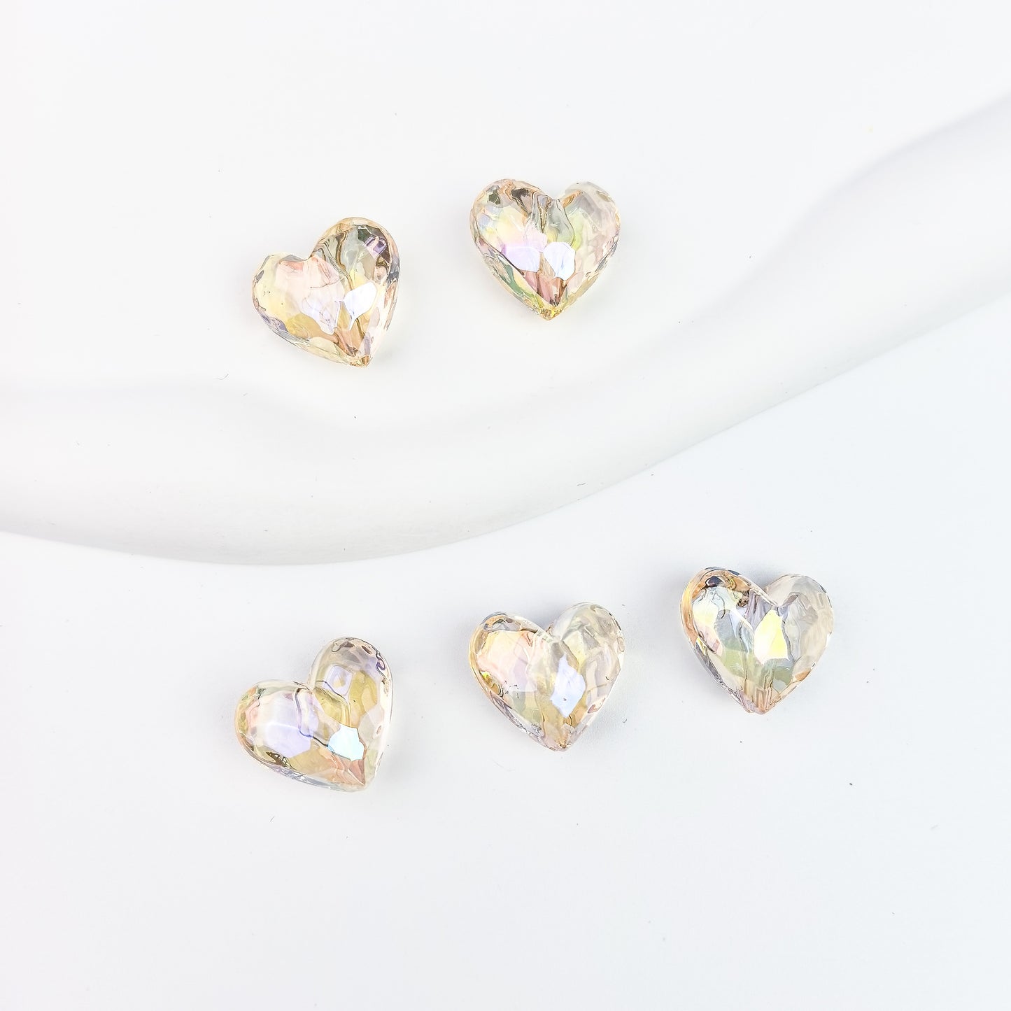 Transparent Acrylic UV Colorful Star Through Hole Beads