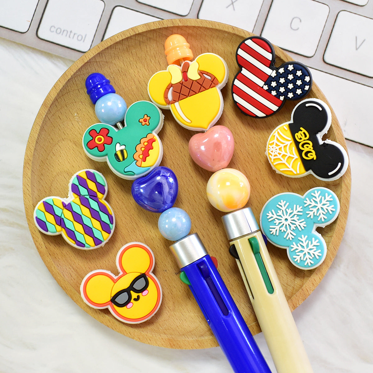 Cute Mickey Head Fun Cartoon Silicone Focus Beads
