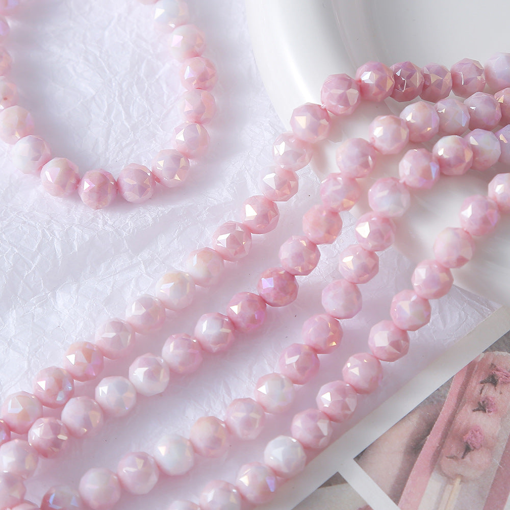 8mm Ice Cream Cut Mixed Color Wheel Beads Faceted Beads