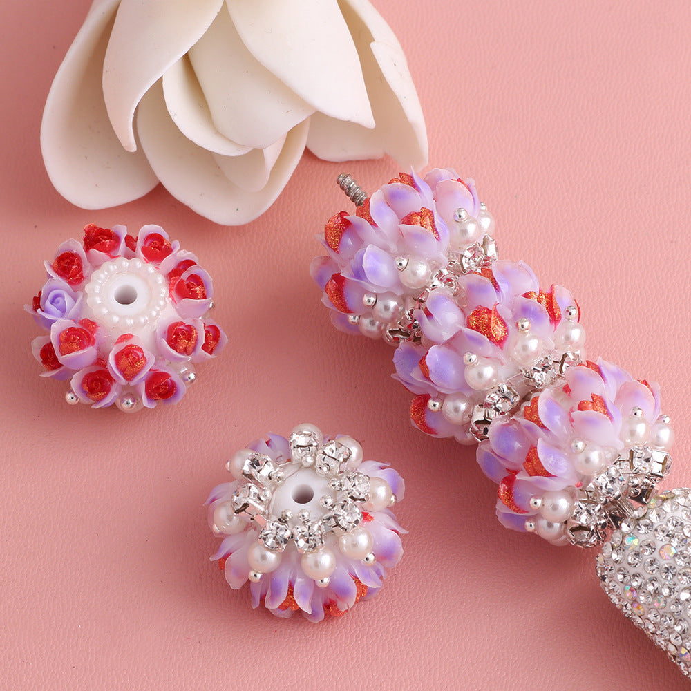 3D Simulation Rose Flower Multi-layer Flower Beads