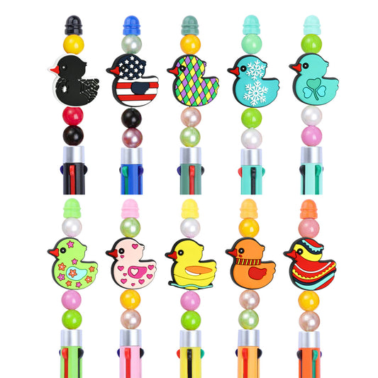 Cute Cartoon Duck Silicone Focus Beads