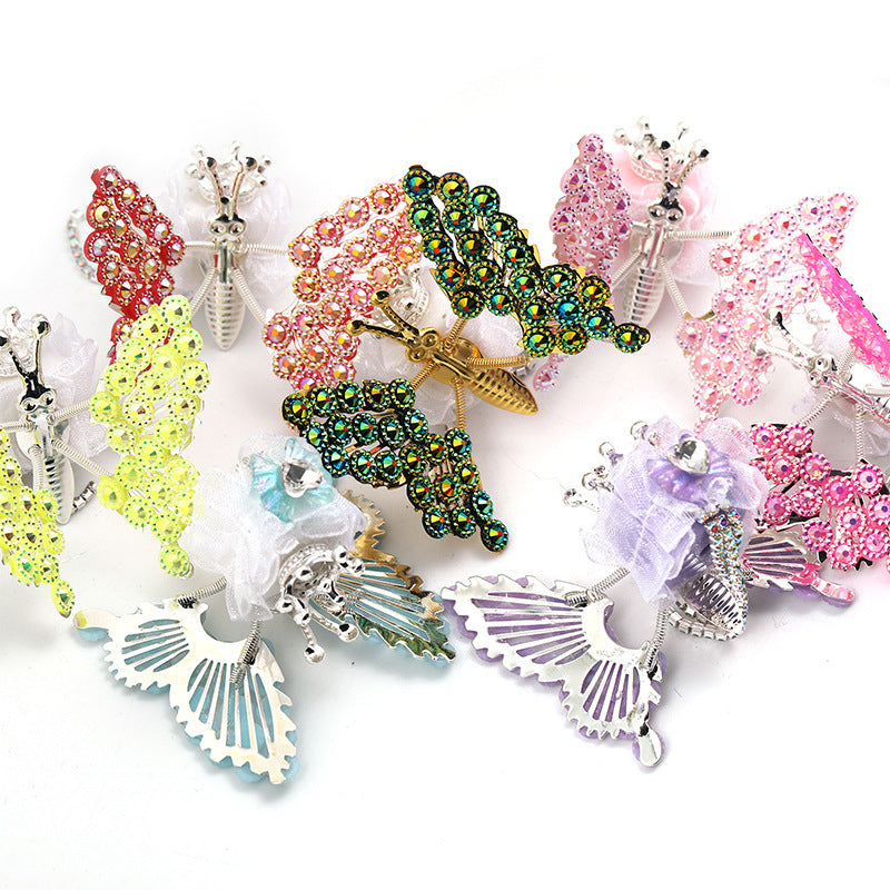Rhinestone Wings Butterfly Square Beads