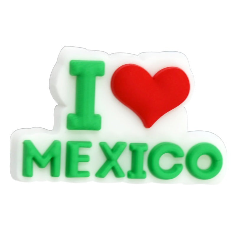 Cartoon Beads Mexican Cactus Series Silicone Focus Beads