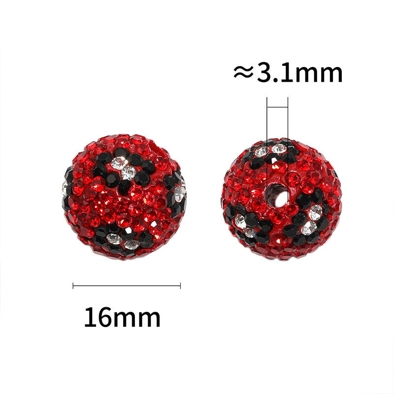16MM Full Drill Heavy Craft Beads Large Hole Drill Ball Soft Clay Straight Hole Beads