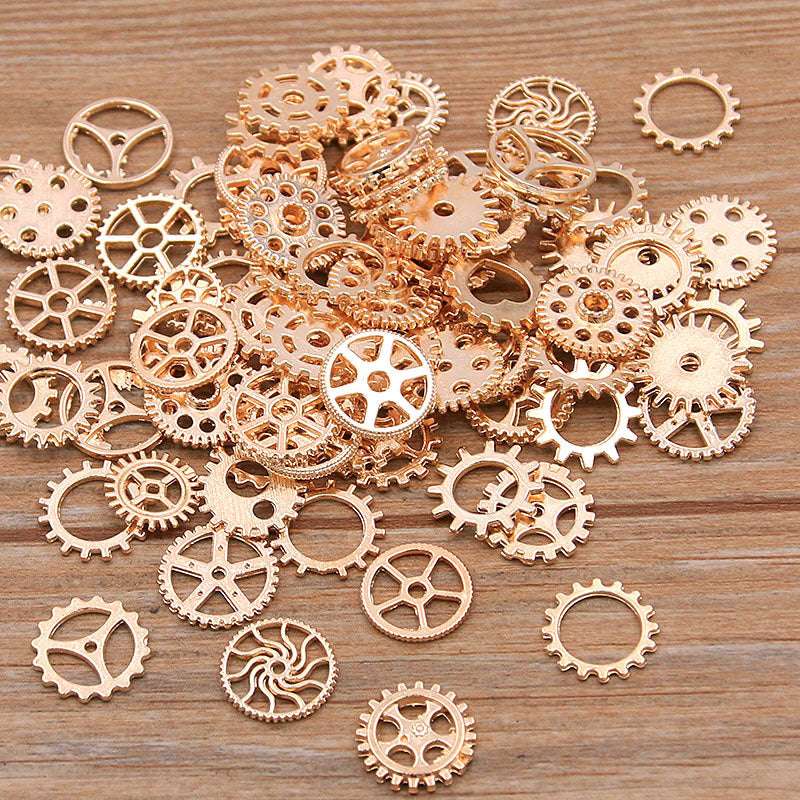 8-15mm Mini Steampunk 10 Colors Mechanical Gear Alloy DIY Jewelry Accessories