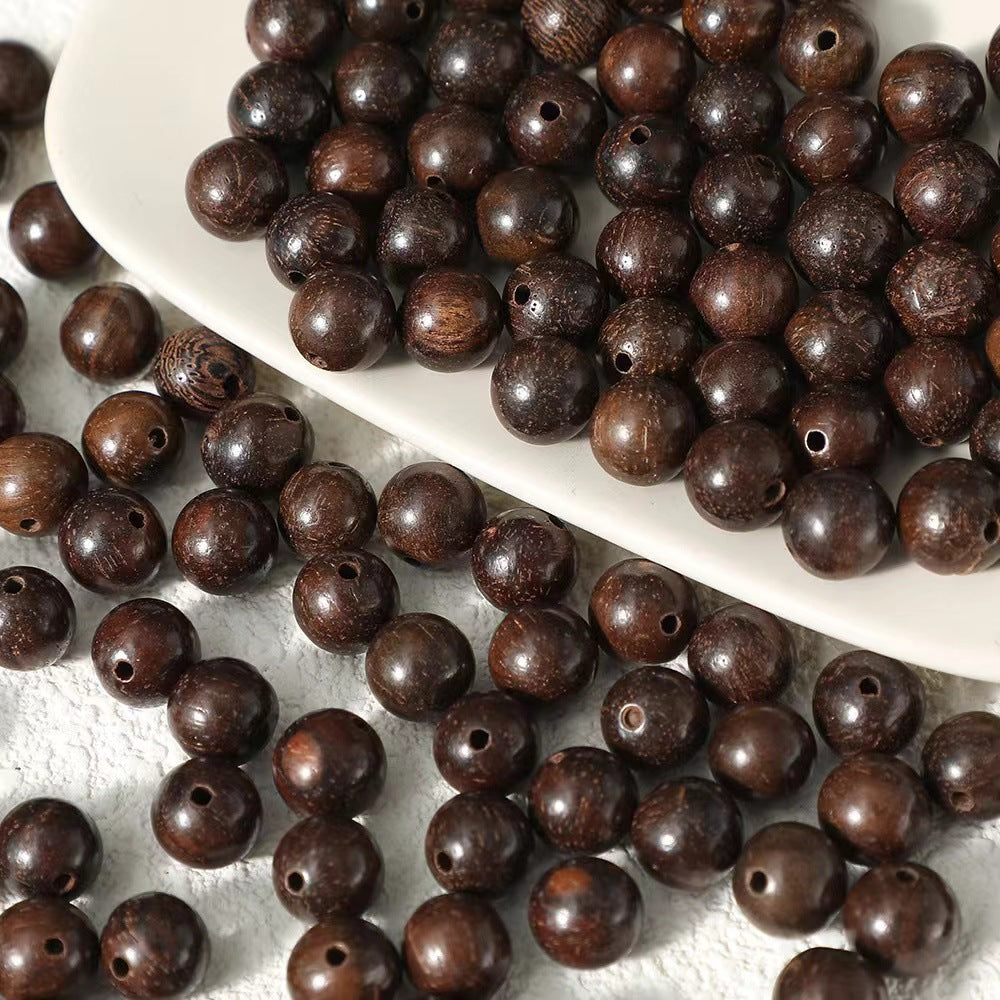 8MM Wooden Beads Loose Beads Ancient Style Natural Solid Wood Round Beads