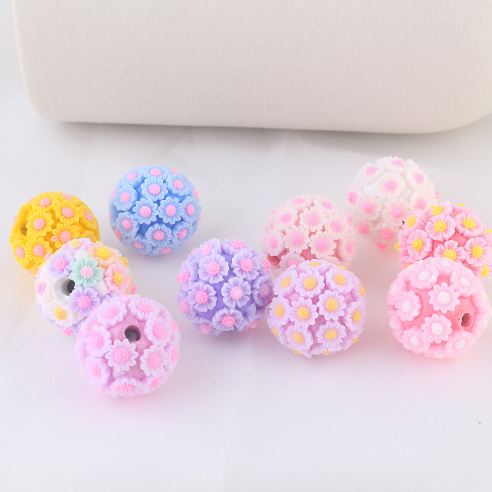 2CM Sunflower Ball Soft Clay Beads