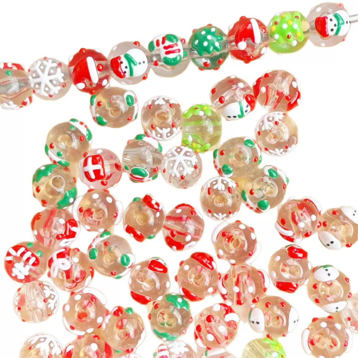 アクリル素材 2025 クリスマスシリーズ 透明ルースビーズ