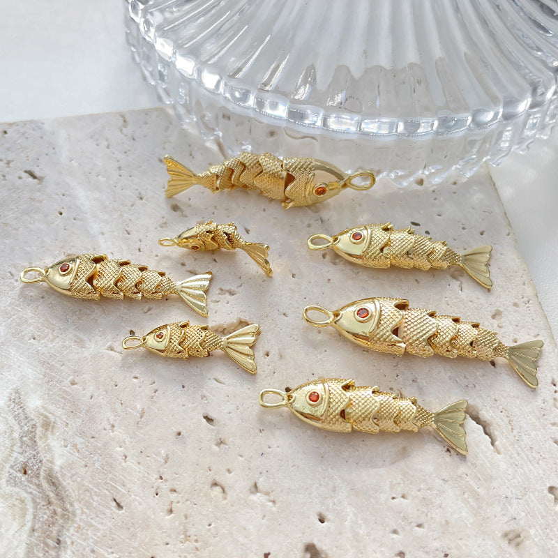 1 pc Metal Fish Pendant DIY Handmade Jewelry