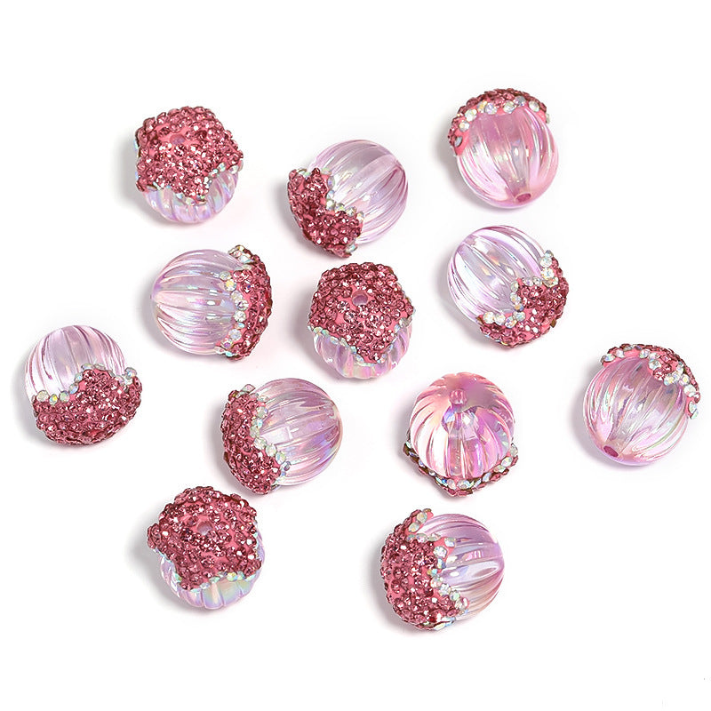 Rhinestone Pumpkin Beads Pinecone Drill Ball Beads