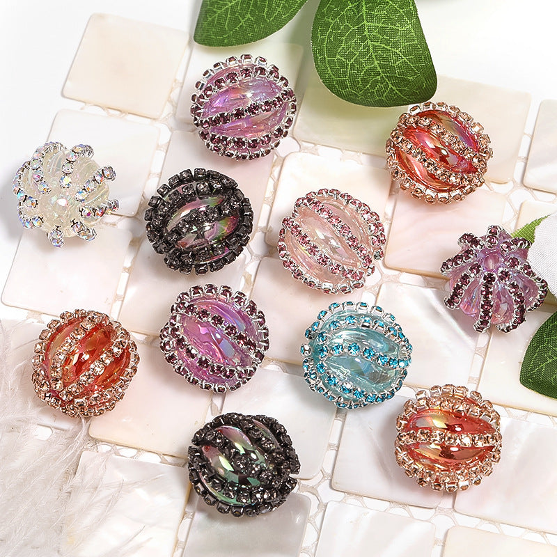 Rhinestone Chain Pumpkin Beads Colorful Lantern Rhinestone Balls