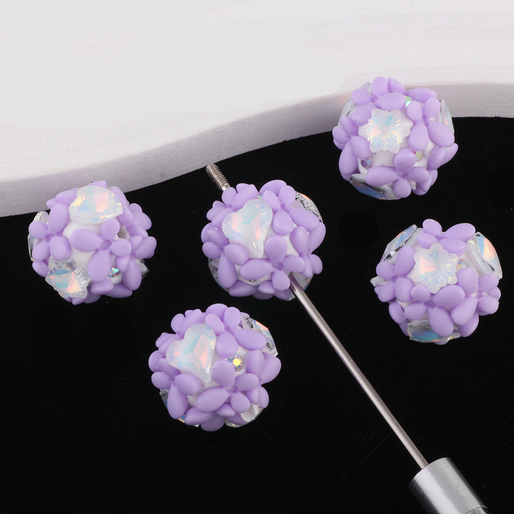Zircon Butterfly Flower Cluster Ball Diamond Ball