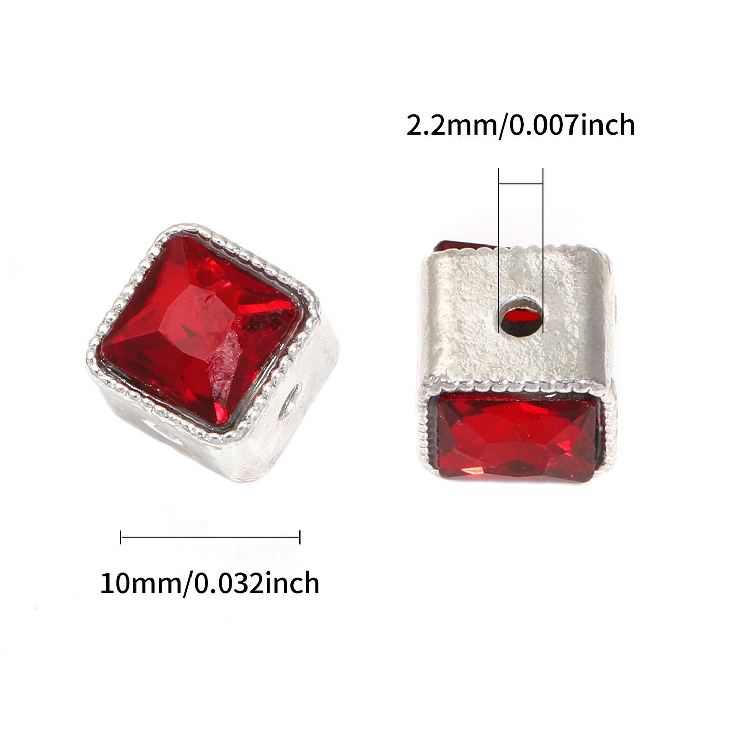 Gold Filled Hollow Beads Gemstone Straight Hole Square Beads